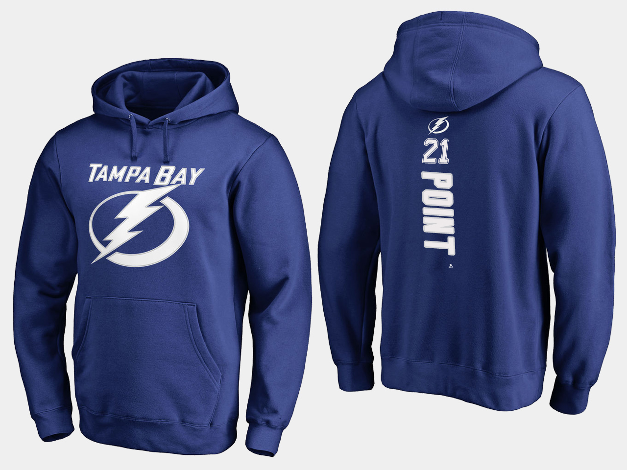 NHL Men adidas Tampa Bay Lightning #21 Point blue hoodie